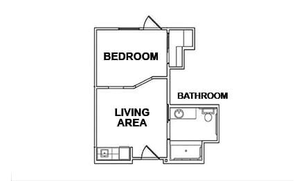 1-bed-1-bath-courtyard-350sqft
