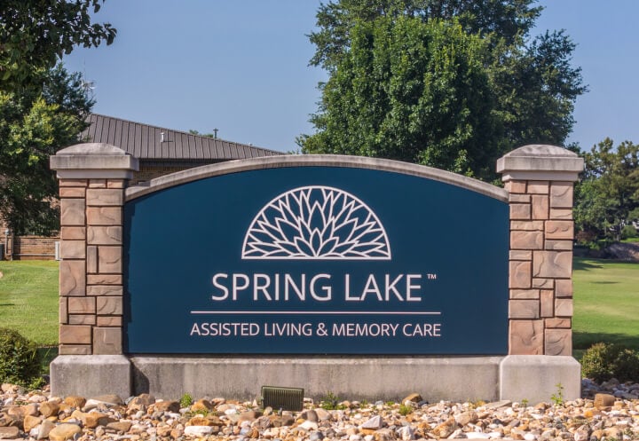 Community Entrance Monument Sign with Landscaping for Seniors at Assisted Living Facility Community Entrance Monument Sign with Landscaping for Seniors at Assisted Living Facility