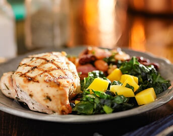 Grilled Chicken with Side Salad Served at Memory Care Facility in Paris TX Grilled Chicken with Side Salad Served at Memory Care Facility in Paris TX